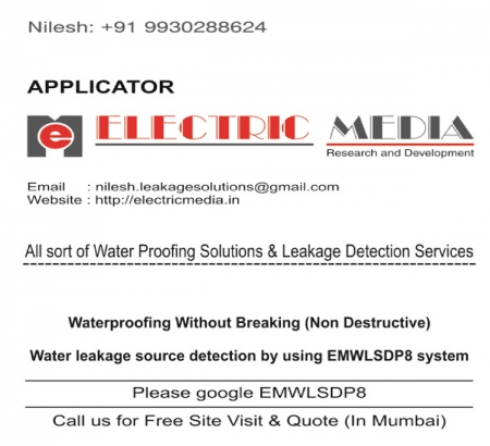 Waterproofing Without Breaking (Non Destructive) & Water Leakage Source Detection by using EMWLSDP8 system